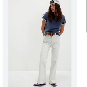 Free People Celine Bootcut Jean's In ECRU 26 NWT